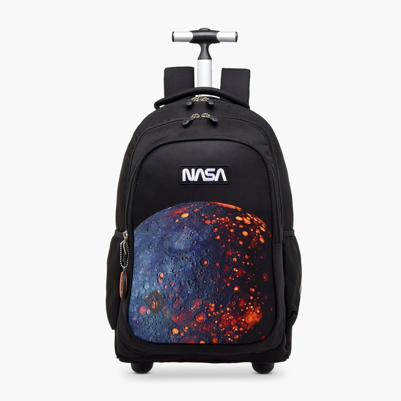 St.Right Trolley Bag-Nasa-Moon-3 Cmprt-18 In-Boys (Polyester) Black \ 32X25X47 - Image 1